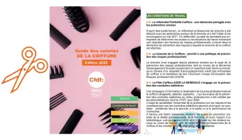Pages du guide coiffure de la CFDT
