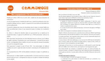 Communiqué CMA Janvier 2026