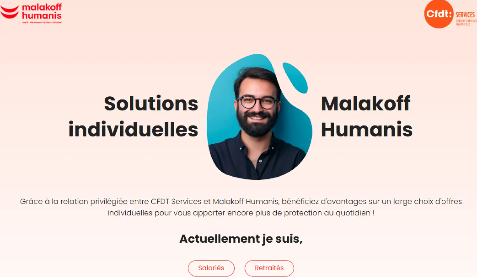 Malakoff Humanis Landing page